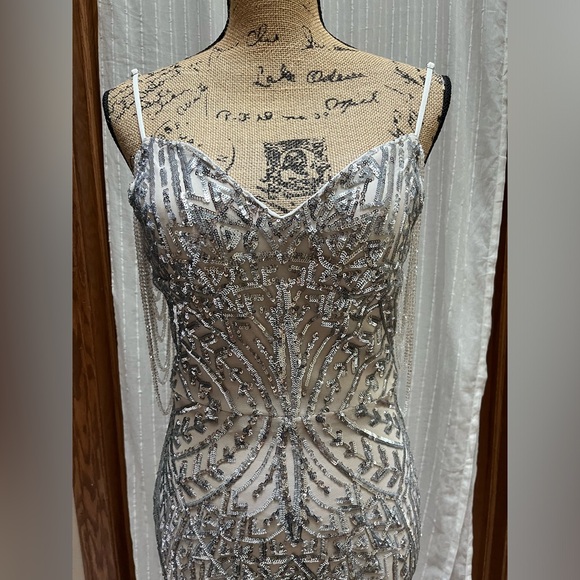 Sequin Mermaid Hem Formal Dress Gala Dress size S - Picture 7 of 16